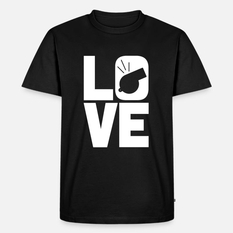 Liebe Schiedsrichter - Männer Premium Bio T-Shirt - Schwarz