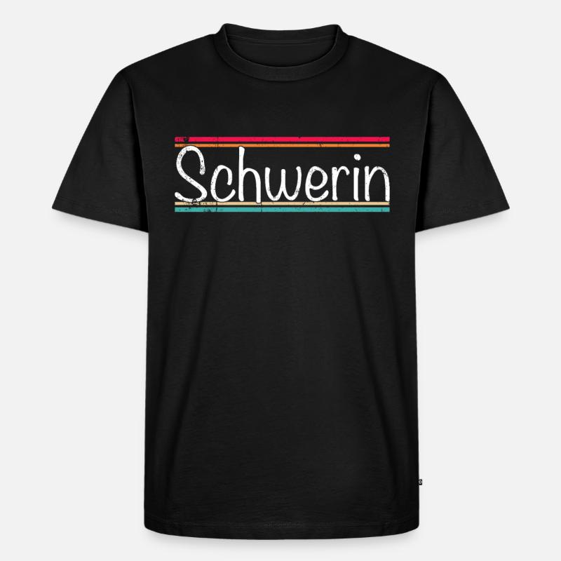 Schwerin - Männer Premium Bio T-Shirt - Schwarz