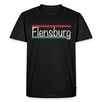 Flensburg - T-shirt Premium bio Homme - noir - Devant - Nico (187cm)