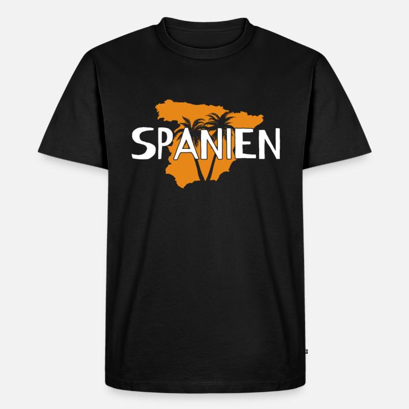 Spanien - Männer Premium Bio T-Shirt - Schwarz