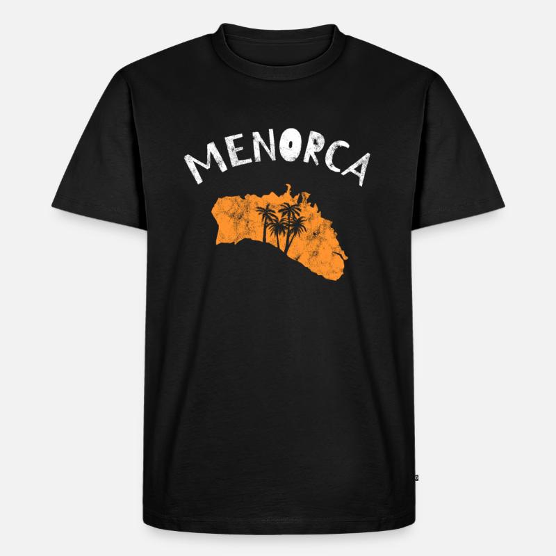 Menorca - Männer Premium Bio T-Shirt - Schwarz