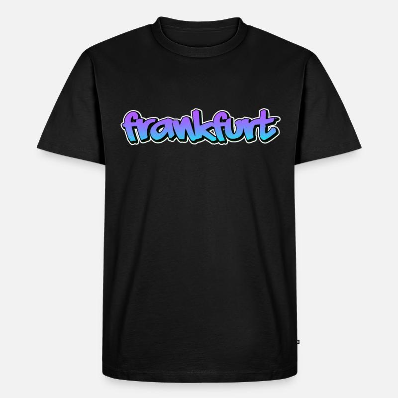 Frankfurt - Männer Premium Bio T-Shirt - Schwarz