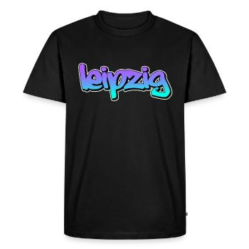Leipzig - T-shirt Premium bio Homme - noir - Devant - Nico (187cm)