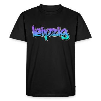 Leipzig - T-shirt Premium bio Homme - noir - Devant - Nico (187cm)