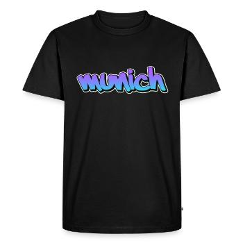 Munich - T-shirt Premium bio Homme - noir - Devant - Nico (187cm)
