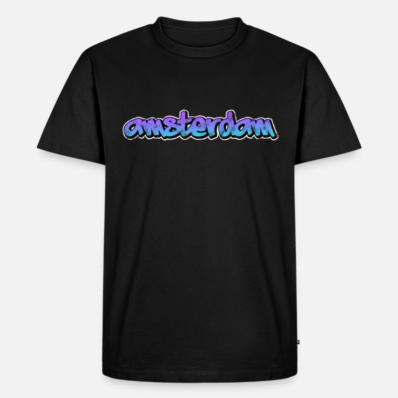 Amsterdam - Männer Premium Bio T-Shirt - Schwarz