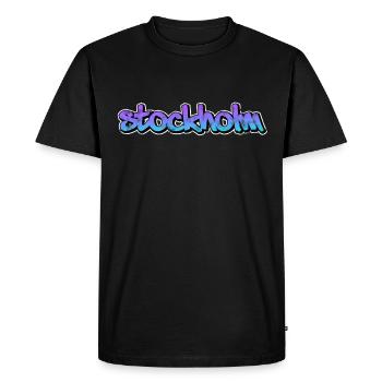Stockholm - T-shirt Premium bio Homme - noir - Devant - Nico (187cm)