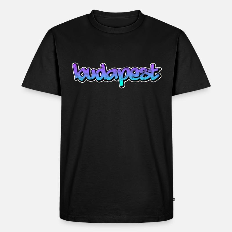 Budapest - Männer Premium Bio T-Shirt - Schwarz
