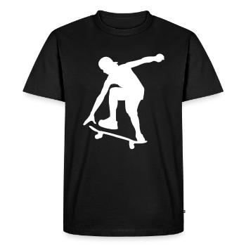 Patineur - T-shirt Premium bio Homme - noir - Devant - Nico (187cm)