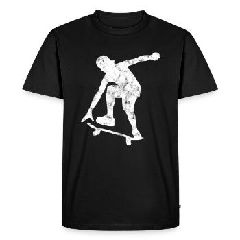Patineur - T-shirt Premium bio Homme - noir - Devant - Nico (187cm)