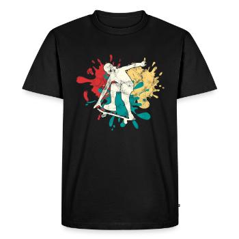 Patineur - T-shirt Premium bio Homme - noir - Devant - Nico (187cm)