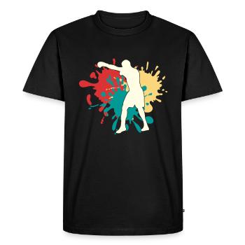 Boxe - T-shirt Premium bio Homme - noir - Devant - Nico (187cm)