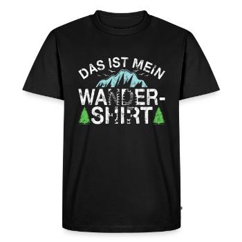 Ma chemise de randonnée disant - T-shirt Premium bio Homme - noir - Devant - Nico (187cm)