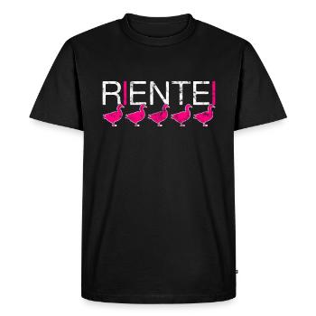 Rente - Männer Premium Bio T-Shirt - Schwarz - Vorne - Nico (187cm)