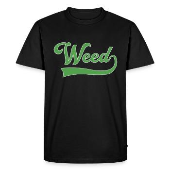Lettrage des mauvaises herbes - T-shirt Premium bio Homme - noir - Devant - Nico (187cm)