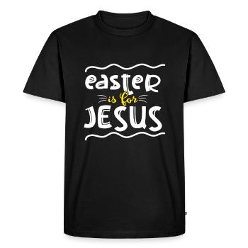 Joyeux lapin de Pâques drôle de jour de Pâques - T-shirt Premium bio Homme - noir - Devant - Nico (187cm)