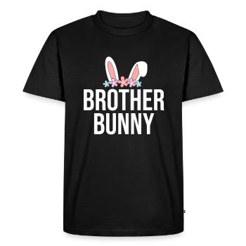 Joyeux lapin de Pâques drôle de jour de Pâques - T-shirt Premium bio Homme - noir - Devant - Nico (187cm)