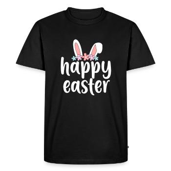 Joyeux lapin de Pâques drôle de jour de Pâques - T-shirt Premium bio Homme - noir - Devant - Nico (187cm)