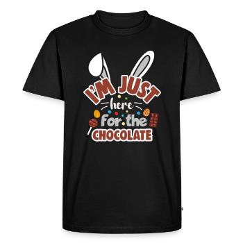 Joyeux lapin de Pâques drôle de jour de Pâques - T-shirt Premium bio Homme - noir - Devant - Nico (187cm)