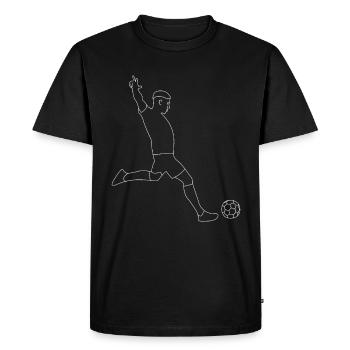 Footballeurs - T-shirt Premium bio Homme - noir - Devant - Nico (187cm)