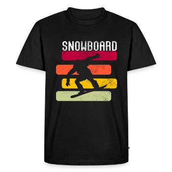 Snowboard Retro - Men's Premium Organic T-Shirt - black - Front - Nico (187cm)