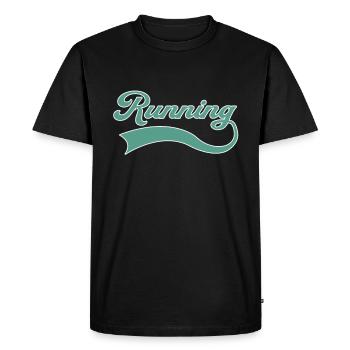 Running Endurance Sports Lettering - T-shirt Premium bio Homme - noir - Devant - Nico (187cm)