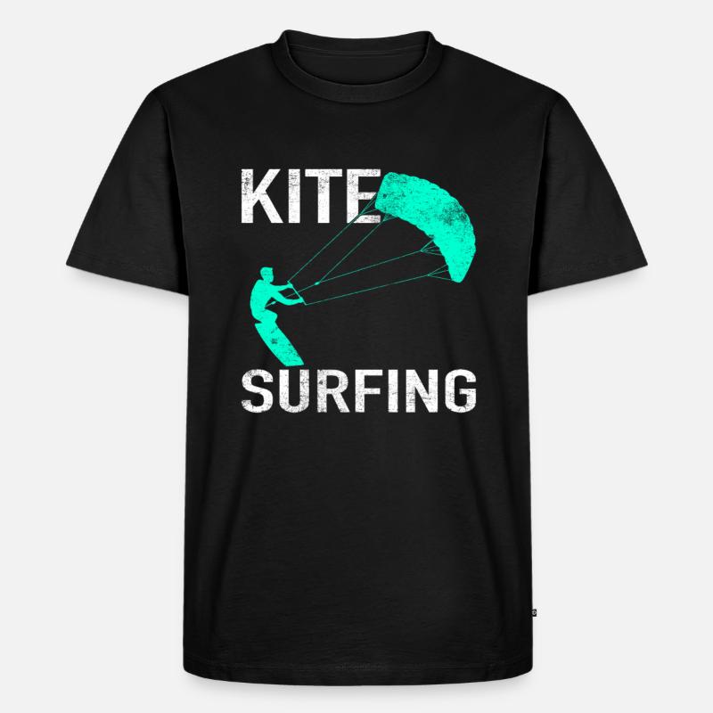kite surfing - Männer Premium Bio T-Shirt - Schwarz