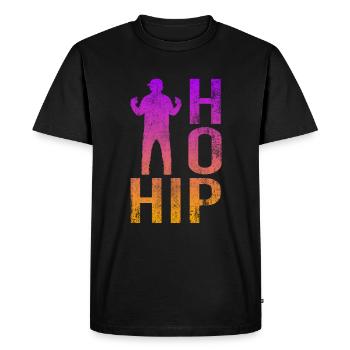 Hip-hop - T-shirt Premium bio Homme - noir - Devant - Nico (187cm)