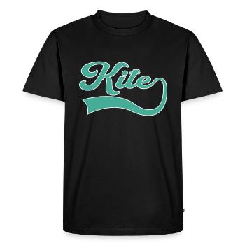 Lettrage de cerf-volant - T-shirt Premium bio Homme - noir - Devant - Nico (187cm)