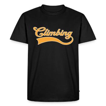 Lettrage grimpant - T-shirt Premium bio Homme - noir - Devant - Nico (187cm)