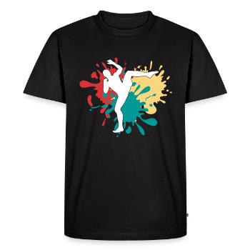 MMA Arts Martiaux Silhouette - T-shirt Premium bio Homme - noir - Devant - Nico (187cm)