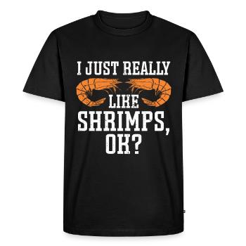 Cadeau amateur de fruits de mer fruits de mer - T-shirt Premium bio Homme - noir - Devant - Nico (187cm)