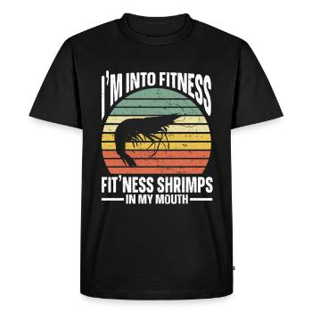 Cadeau amateur de fruits de mer fruits de mer - T-shirt Premium bio Homme - noir - Devant - Nico (187cm)