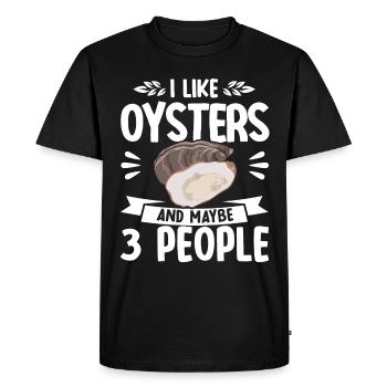 Seafood Lovers Gift Seafood - Men's Premium Organic T-Shirt - black - Front - Nico (187cm)