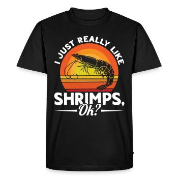 Seafood Lovers Gift Seafood - Men's Premium Organic T-Shirt - black - Front - Nico (187cm)