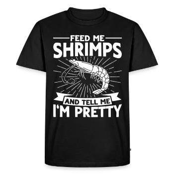 Seafood Lover Gift Seafood - Men's Premium Organic T-Shirt - black - Front - Nico (187cm)
