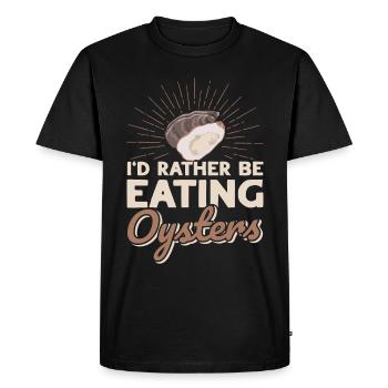 Seafood Lovers Gift Seafood - Men's Premium Organic T-Shirt - black - Front - Nico (187cm)