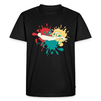 Silhouette de plongée - T-shirt Premium bio Homme - noir - Devant - Nico (187cm)