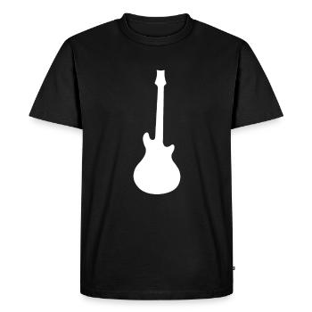 Silhouette de guitare rock - T-shirt Premium bio Homme - noir - Devant - Nico (187cm)