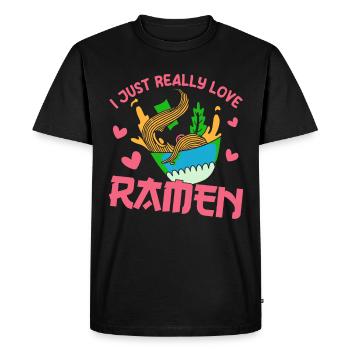 Ramen Noodle Soup Japanese Kawaii Gift Ramen - Men's Premium Organic T-Shirt - black - Front - Nico (187cm)