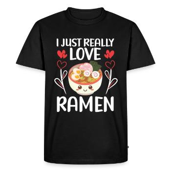 Ramen Noodle Soup Japanese Kawaii Gift Ramen - Men's Premium Organic T-Shirt - black - Front - Nico (187cm)