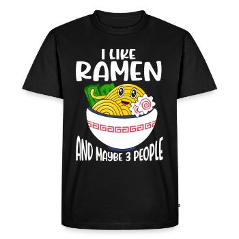 Ramen Noodle Soup Japanese Kawaii Gift Ramen - Men's Premium Organic T-Shirt - black - Front - Nico (187cm)