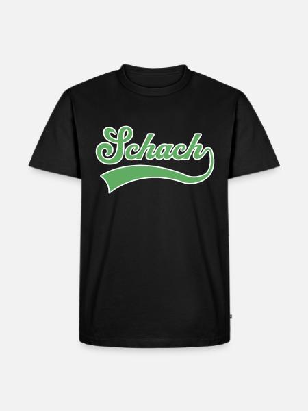 Schach Schriftzug - Männer Premium Bio T-Shirt - Schwarz