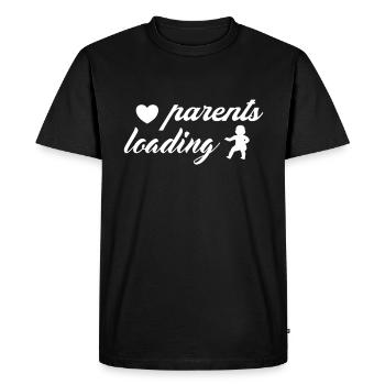 Parents-to-be, parents loading - Men's Premium Organic T-Shirt - black - Front - Nico (187cm)