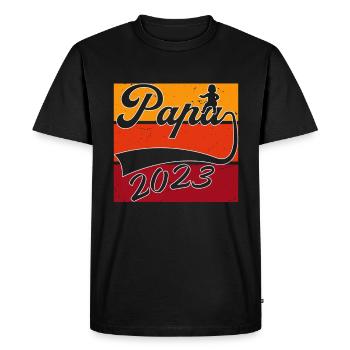 Papa 2023 - T-shirt Premium bio Homme - noir - Devant - Nico (187cm)