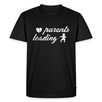 Parents-to-be, parents loading - Men's Premium Organic T-Shirt - black - Front - Nico (187cm)