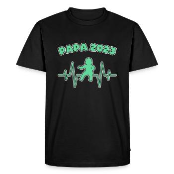 Papa 2023 - T-shirt Premium bio Homme - noir - Devant - Nico (187cm)