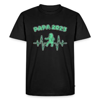 Papa 2023 - T-shirt Premium bio Homme - noir - Devant - Nico (187cm)