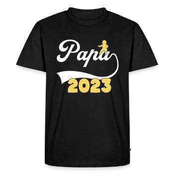 Papa 2023 - T-shirt Premium bio Homme - noir - Devant - Nico (187cm)