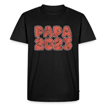 Papa 2023 - T-shirt Premium bio Homme - noir - Devant - Nico (187cm)